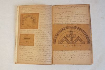 MANUSCRIT XIXème - Cahier d'étude d'archéologie monumentale …