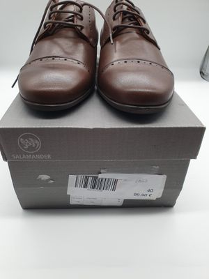 SALAMANDER - Derbies en cuir marron - Pointure 40 - Style br…
