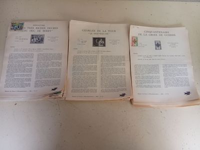 Ensemble de notices philatéliques des années 1960.