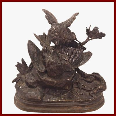 MOIGNIEZ Jules 1835-1894 : La Becquée.