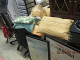 a pile of stuff that is sitting on top of a table