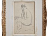 an image of a drawing of a woman sitting in a chair