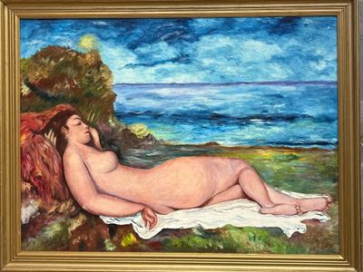 ECOLE MODERNE Femme nue allongée.