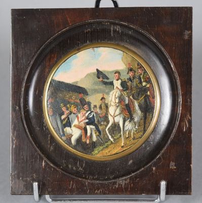 une image d'un tableau représentant un homme à cheval