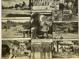 a black and white photo of a collage of military scenes