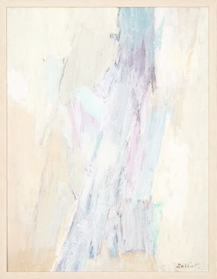 une image représentant un tableau abstrait blanc et bleu