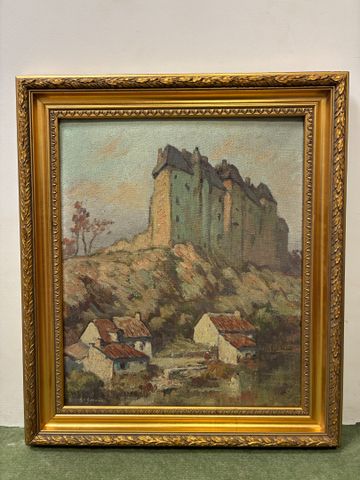 Ludovic GIGOUX (1882-? ) « Château de Boussac ». Huile sur toile.