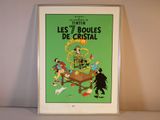 affiche française des aventures de Tintin et des Boules de cristal