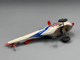 a toy airplane that is sitting on a table