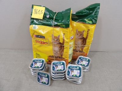 a bag of cat food next to a bag of cat food