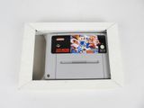 a close up of a nintendo game in a white frame