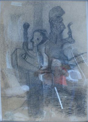 Fusain par Christian D'ORGEIX. 55x78