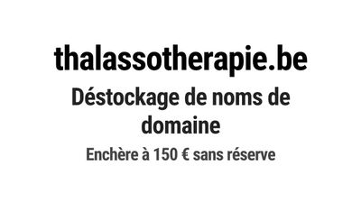 Nom de domaine thalassotherapie.
