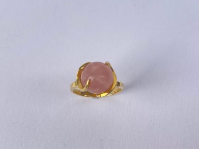 BAGUE en or jaune 750 millièmes, le corps de bague torsadé présentantt - Photo 1