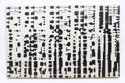 une image représentant une peinture en noir et blanc sur un fond blanc