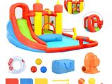 an image of a set of toys including a bouncer, ball pit, and other items