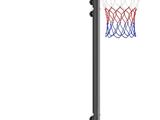 a basketball hoop with a basketball hoop attached to it