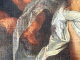 a painting of a woman holding a baby in her arms