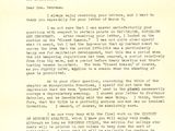 une vieille lettre du président des États-Unis