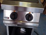 an image of a commercial gas range with two burners