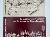 un livre avec une photo d'un bâtiment et une photo d'une ville