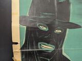 a poster with a picture of a man wearing a top hat