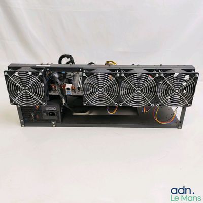 a close up of a computer power supply unit on a white background