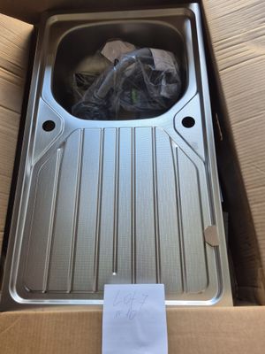 Evier de cuisine en acier inoxydable, 48 x 84 cm, coloris in…