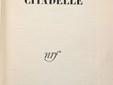 an open book with a black and white title on it
