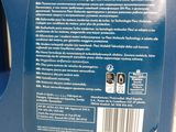 the back of a blue box with a picture of a motorcycle engine