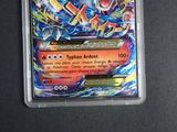 a close up of a pokemon card on a table