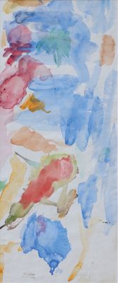 une aquarelle représentant un poisson coloré dans l'eau