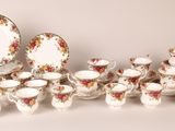 an image of a group of porcelain dishes and cups and saucers