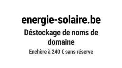 Nom de domaine energie-solaire.