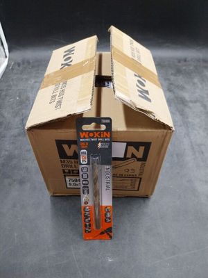 a cardboard box with a pair of scissors in it