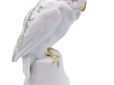 porcelain figurine of a white owl on a gold base