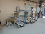 a room that has a bunch of carts in it