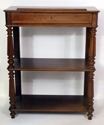 Pupitre réglable en acajou et placage d'acajou