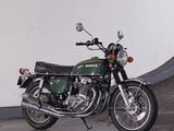 a motorcycle that is parked in a garage