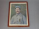 portrait of a man in a military uniform in a wooden frame