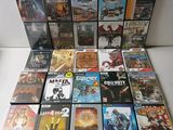 beaucoup de jeux vidéo sur la table ensemble