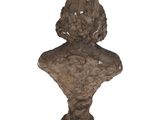 an image of a statue of a woman on a white background