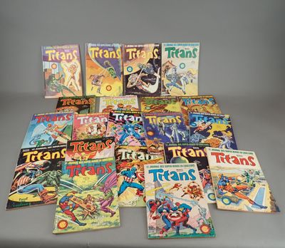 a pile of comic books sitting on top of a table
