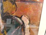 une peinture représentant une femme assise sur une chaise