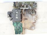a sculpture of a head made out of electronic components