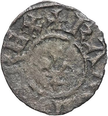 an old coin with a face on it on a white background