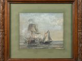 an image of a painting of a ship in the water