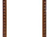an old wooden frame with a decorative pattern on a white background
