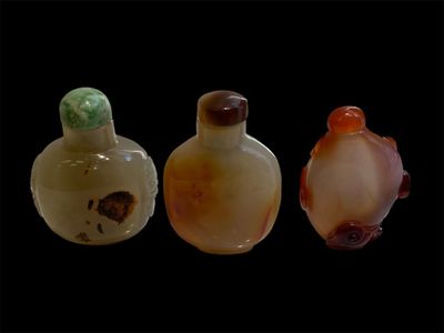 Chine Ensemble de deux flacons tabatières de forme balustre … - Photo 1