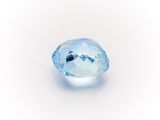 a blue topazte gems on a white background